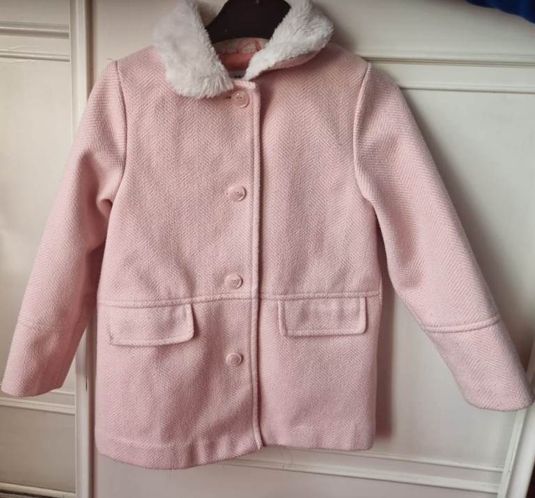 girls pink coat age 5-6 years 