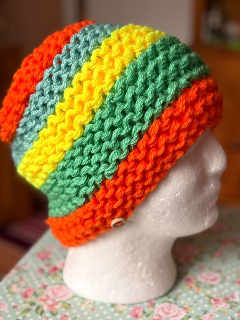Hand Knitted Adult Wool Beanie hat Gift Wrapped 
