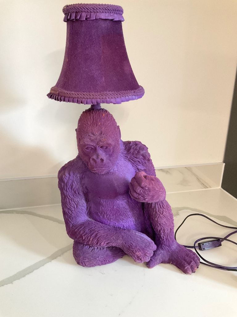 Unique Purple Gorilla Table Lamp 