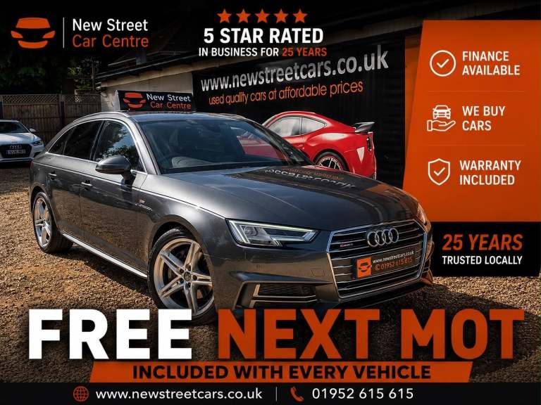 2017 Audi A4 Avant 2.0 TDI S line S Tronic quattro Euro 6 (s/s) 5dr ESTATE Diesel Automatic