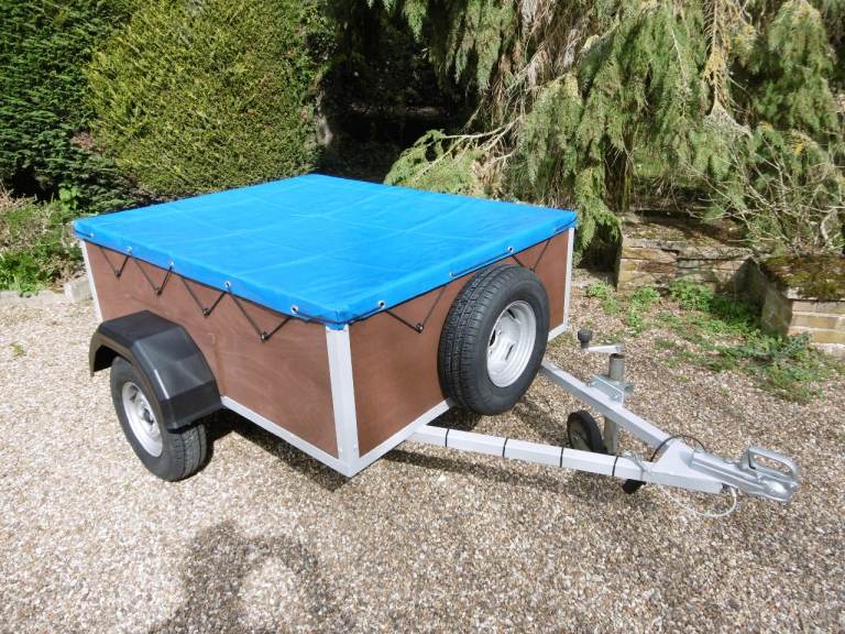 Trailer 5 x 4foot. Ideal for camping with new cover and tyres.
