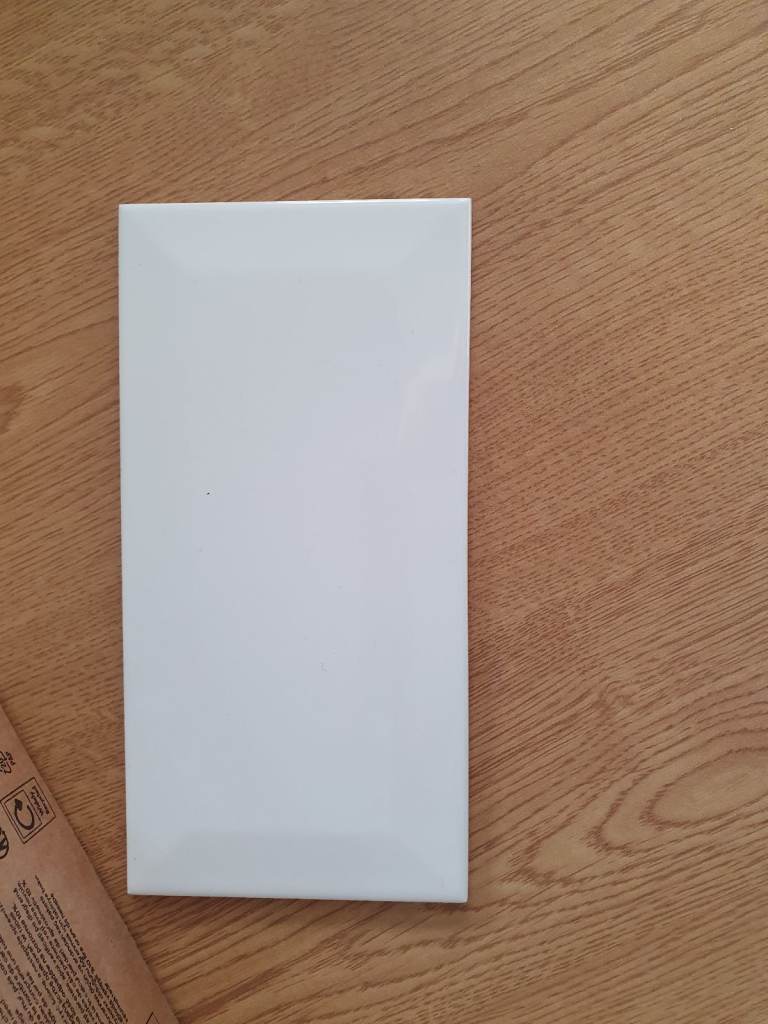 White Trentine Wall tiles.