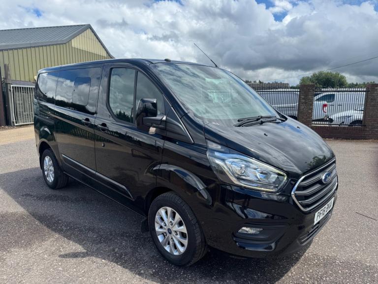 2018 Ford Transit Custom 2.0 EcoBlue 130ps Low Roof D/Cab Limited Van Auto SWB MET BLACK PANEL VA...