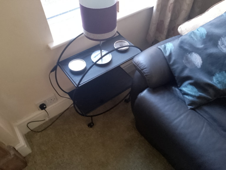 Small black designer coffee table