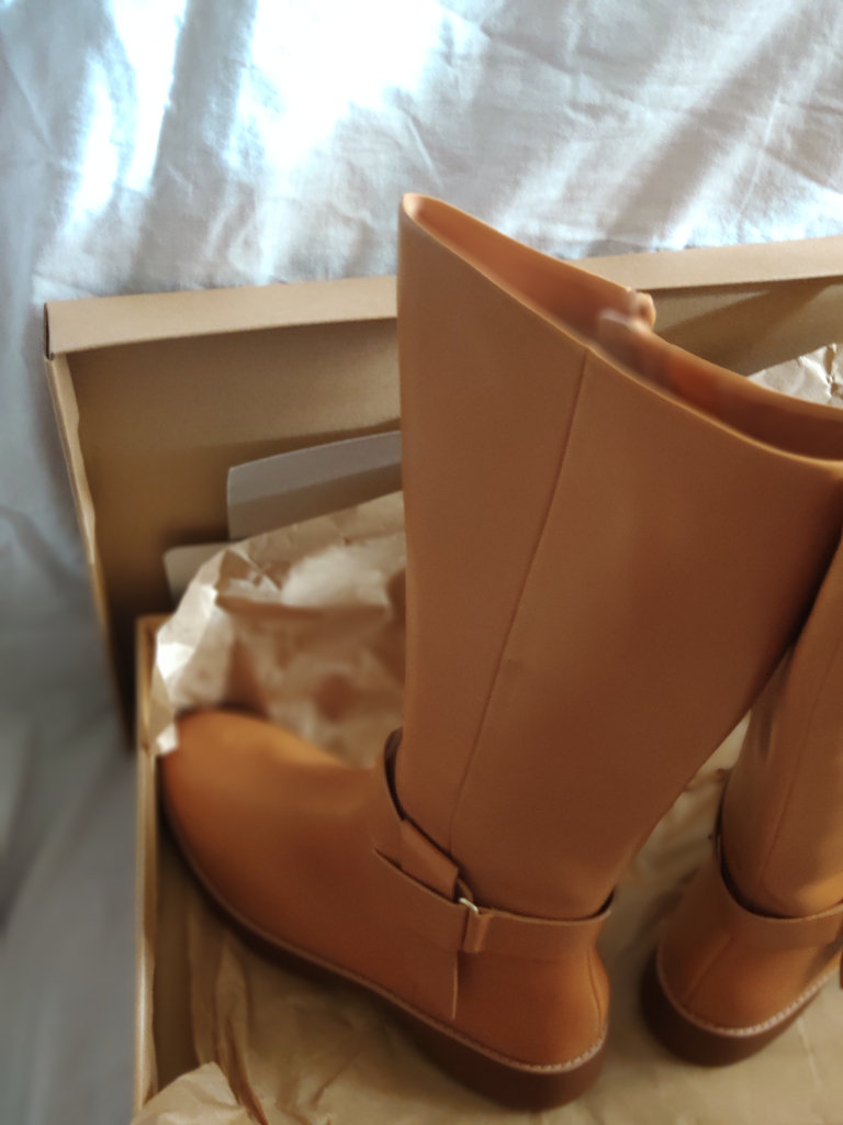 Ladies FitFlop size 7(UK) 41(EU) 09(US) mustard "Knot" zipped knee-high boots BNIB £45