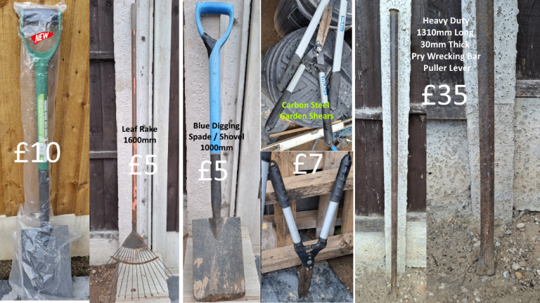 Garden Gardening Tools Shovel Spade Crowbar Pry Wrecking Bar Puller Lever