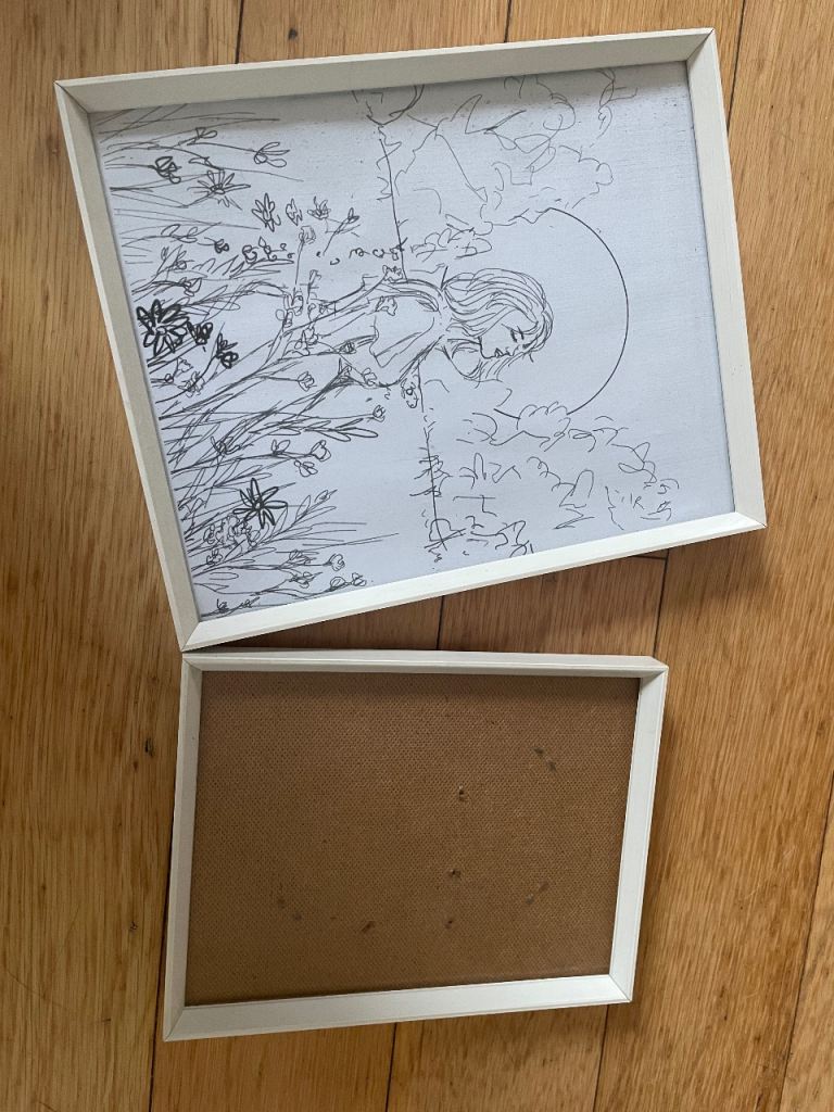 Two vintage wooden photo frames 