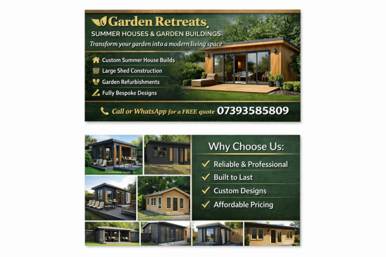 Summer house and garden garage/shed builds 