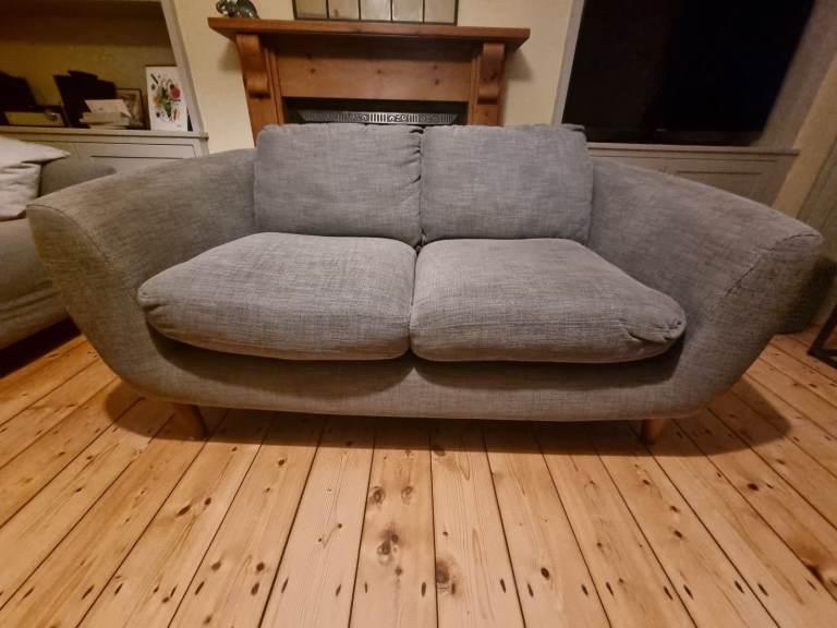 Grey 2-Seater Sofa – Good Condition – Fire Resistant – £100