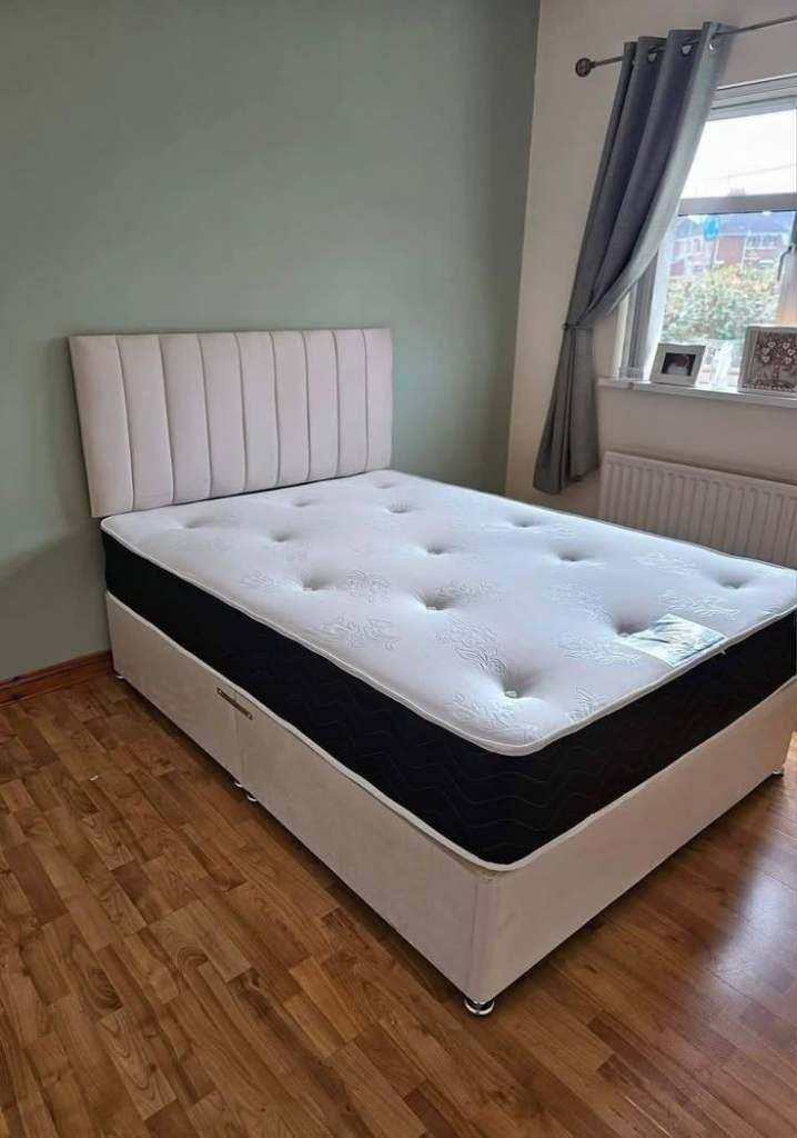 ✨Premium Quality >>>> Brand New Stunning 6ft Luxury SUPER KING SIZE DIVAN BED With Mattress🚚