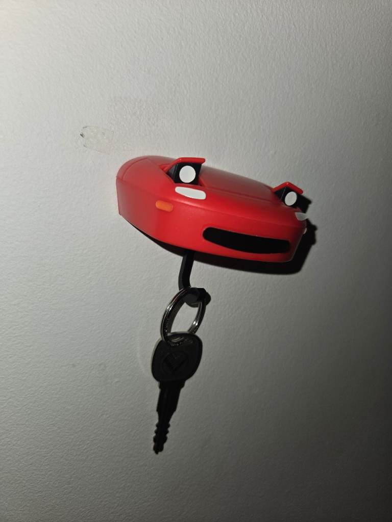 Mazda Mx5 Miata Car Key Holder With Popup Headlights - Pink White Red - JDM XMAS Decor Figurine