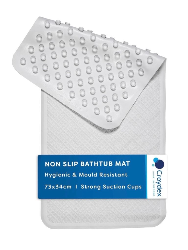 Croydex Rubagrip Bath Mat Non Slip & Anti Mould for Inside Bath-Slip Resistant