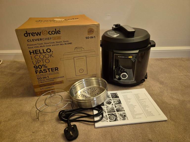 CleverChef Pro 5.7L. The All-in-One Cooking digital pressure cooker and multicooker.