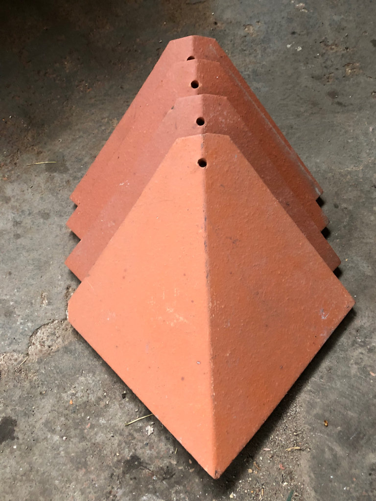 Redland Rosemary Clay Arris Hip Tiles - New x 4