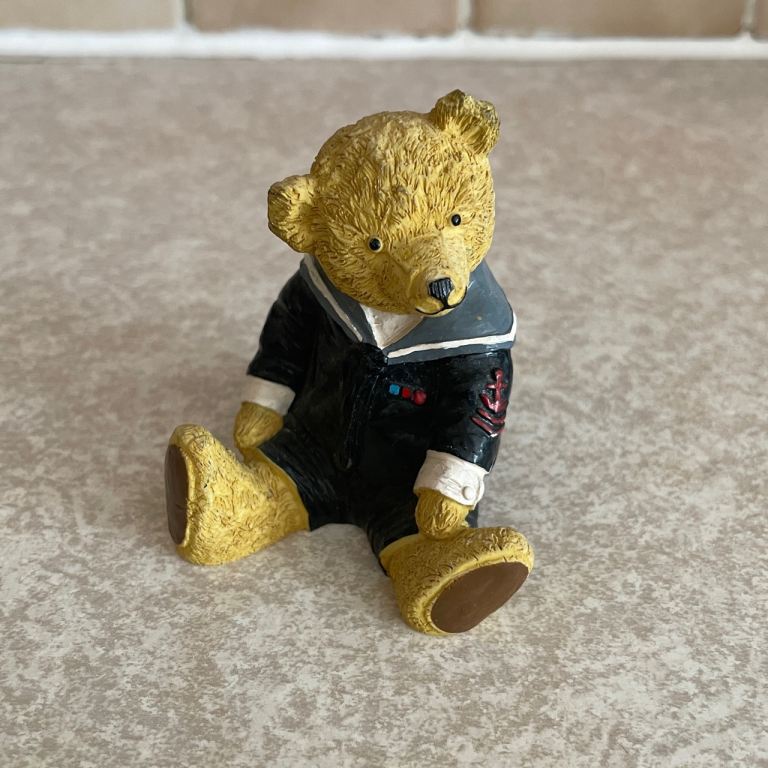 Vintage R&R Hill Devon England Sailor Teddy Bear Hand Painted Figurine