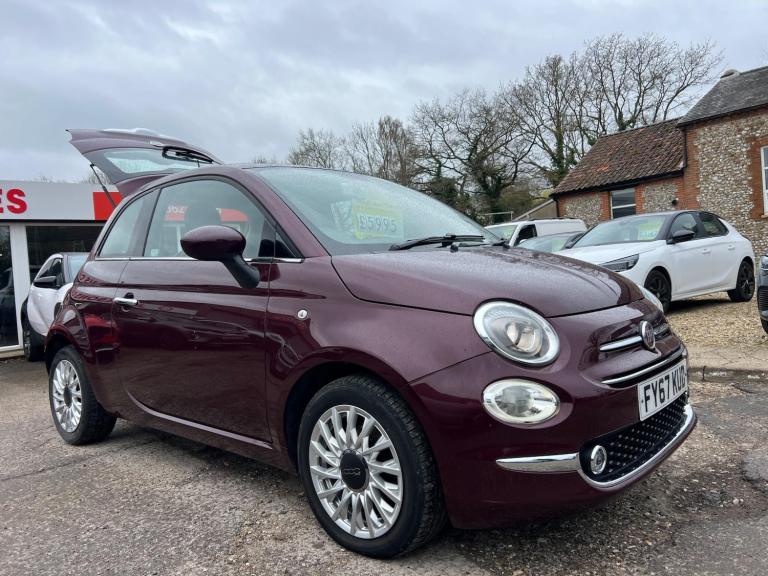 2017 Fiat 500 1.2 Lounge Euro 6 (s/s) 3dr HATCHBACK Petrol Manual