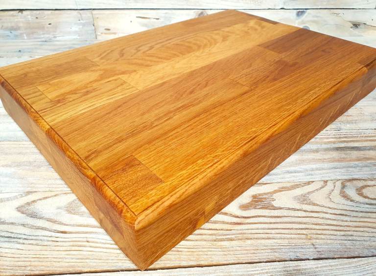Large Solid Oak Heavy Weight Professional Wooden Chopping Board 40mm Thick Rrp £99