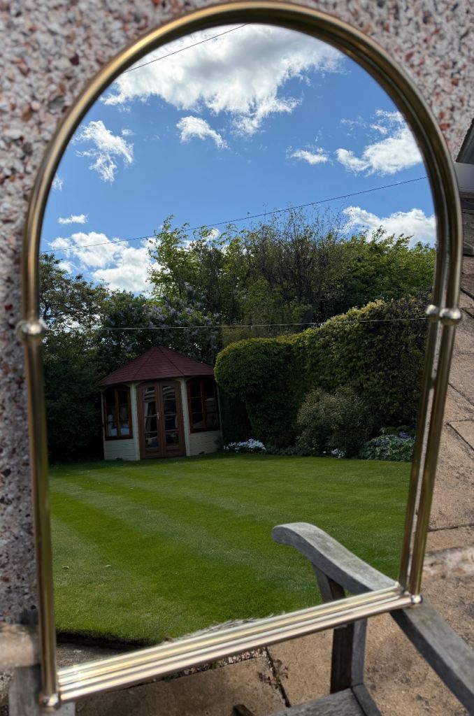 Gold plated mirror