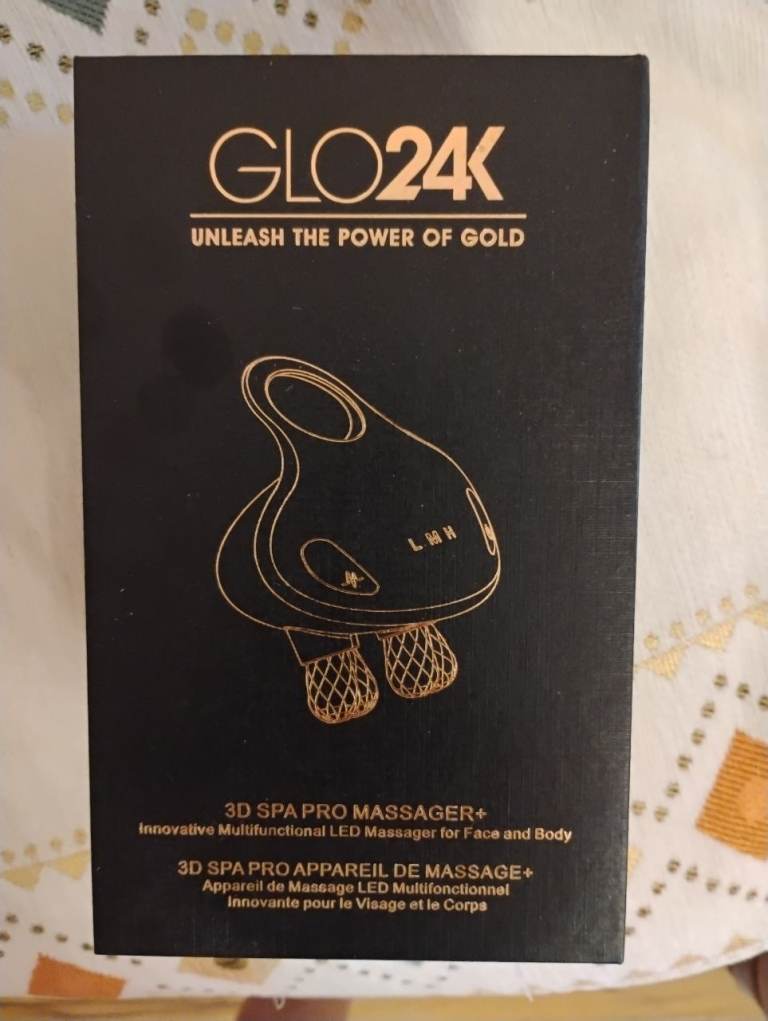 GLO24K 3D SPA PRO MASSAGER+ for Face and Body - New in Box