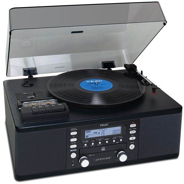 Teac Stereo Recorder Cassette Turntable LP-R550USB 