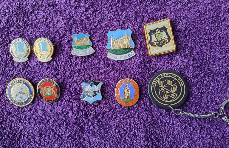 Scottissh Collection of Bowling Club Badges and 1 Keyring – 17 in total. £2 zeach