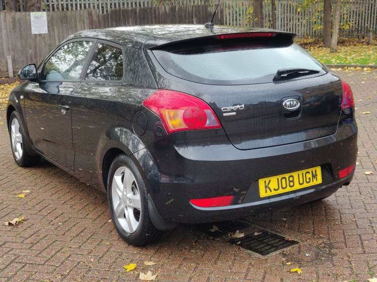 KIA PRO CEED 1.4 16v ZR-7 2008 08 REG BLACK 3 DOORS 5 SPEED MANUAL A/C 122K MILES ULEZ FREE SUPERB