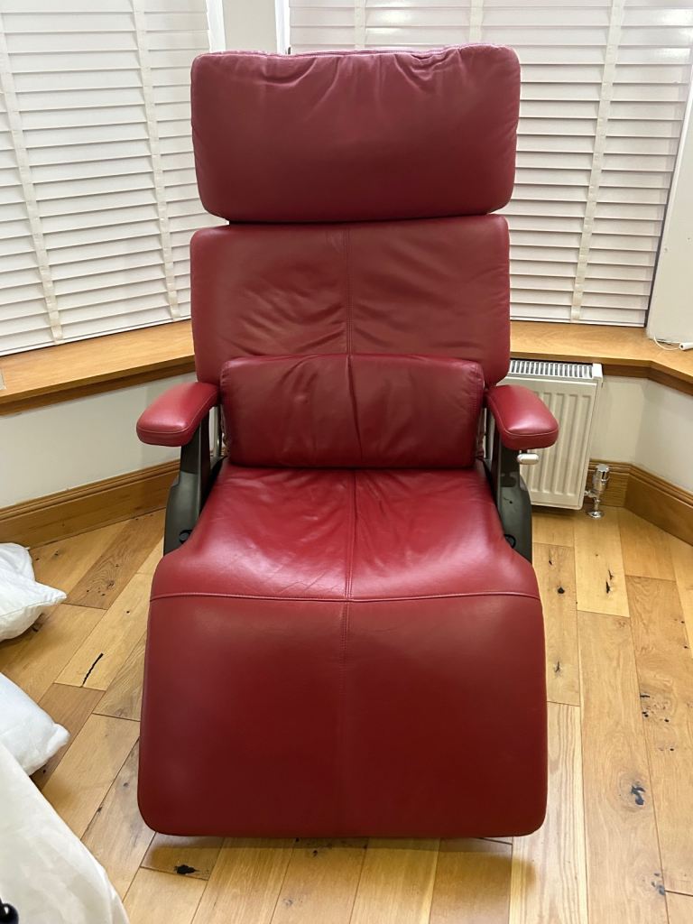 Red Leather Recliner Chair