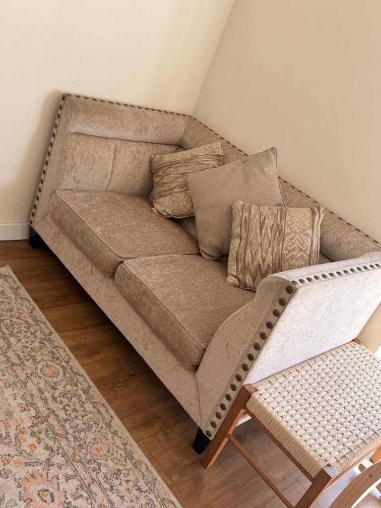 Two seater sofa with two chairs 