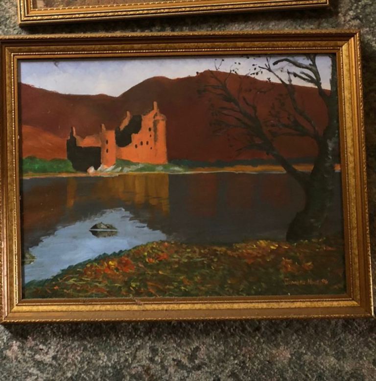 ORIGINAL OIL PAINTING — URQUHART CASTLE, LOCH NESS