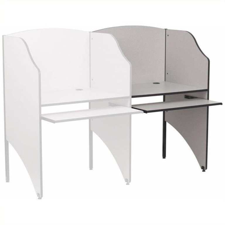 Flash Furniture Jordan Study Carrel - Add-On in Grey