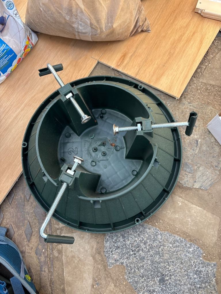 Free Christmas Tree Stand - Green Plastic, Good Condition