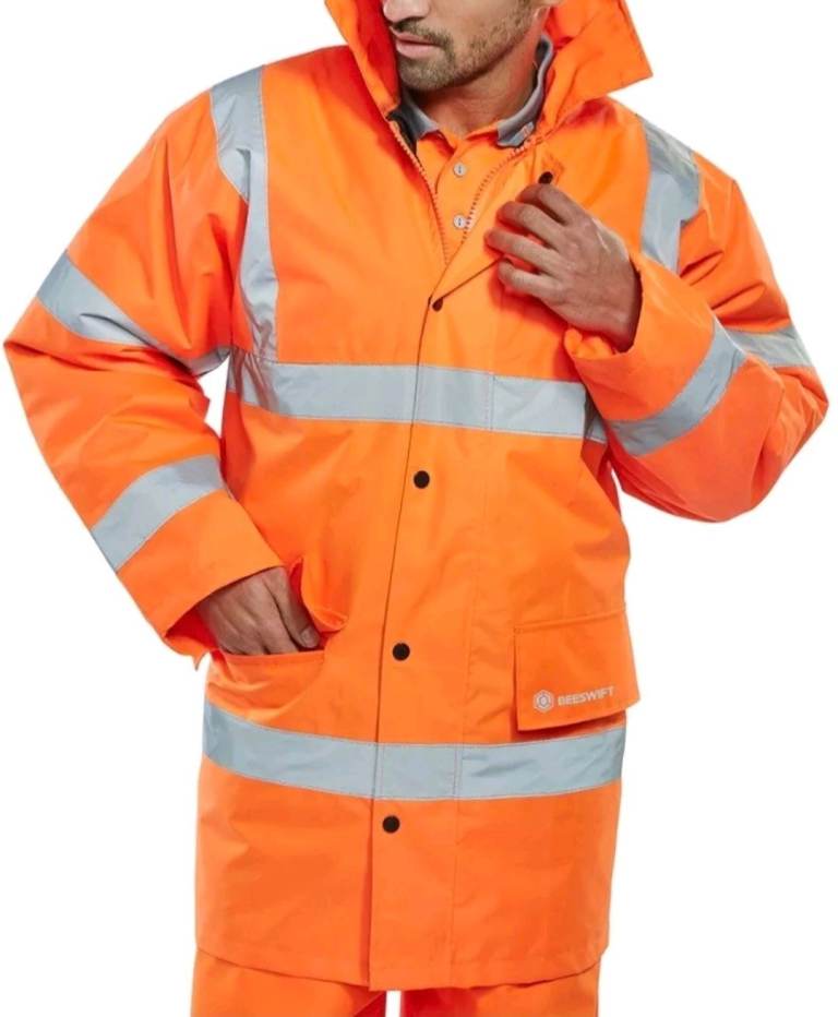 Beeswift Constructor Traffic Jacket Orange Hi-Viz Large