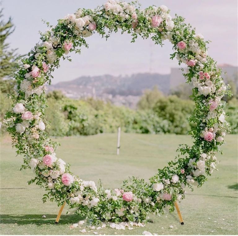 Wedding Arch Stand Arch Metal Wedding Balloon Arch Stand Circular Party Decoration Backdrop