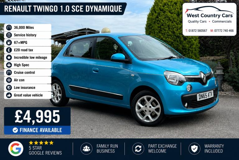 2015 Renault Twingo 1.0 SCE Dynamique 5dr HATCHBACK Petrol Manual
