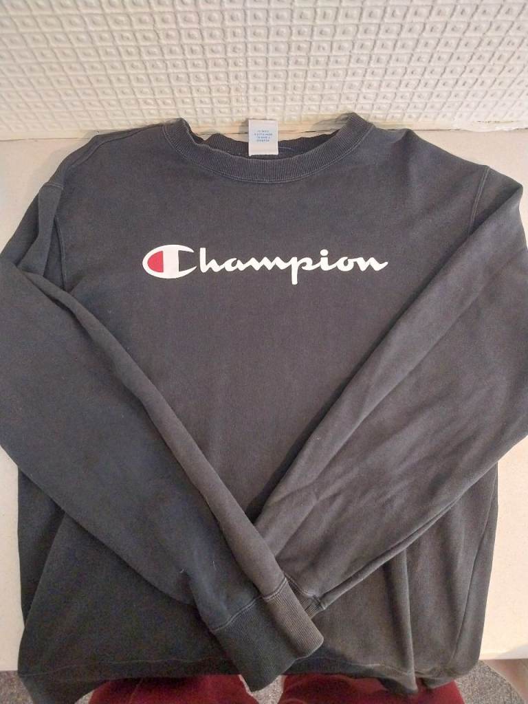 Champion Classic jumper black size UK XL boys / M-L mens