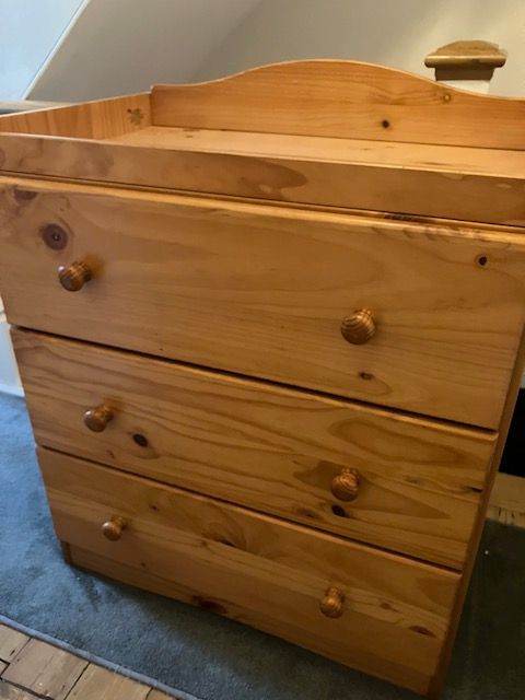 Changing Table and Drawers (wooden, Mothercare)