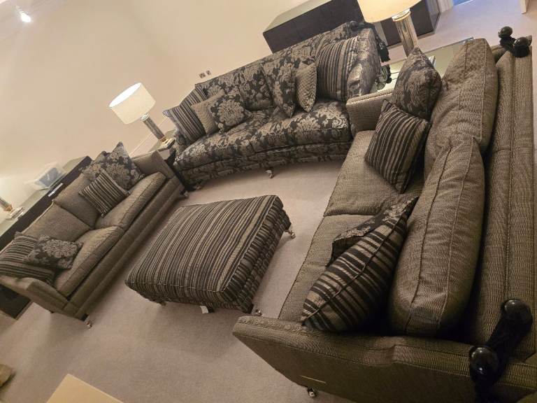 Duresta Hornblower Sofa Set With Pouffe - 1 x 3 Seater, 2 x 2 Seater