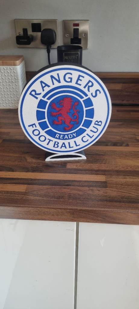 3d printed Rangers led lightbox