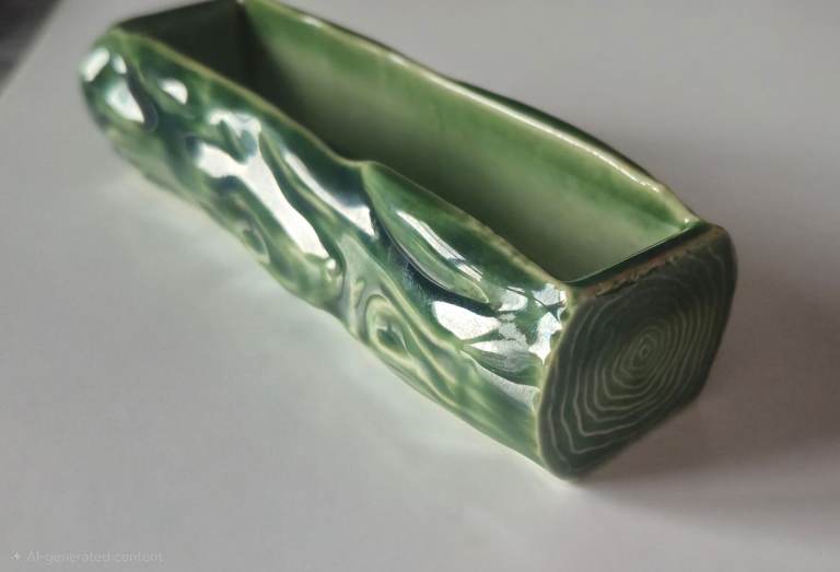 Wade pottery green trough\log
