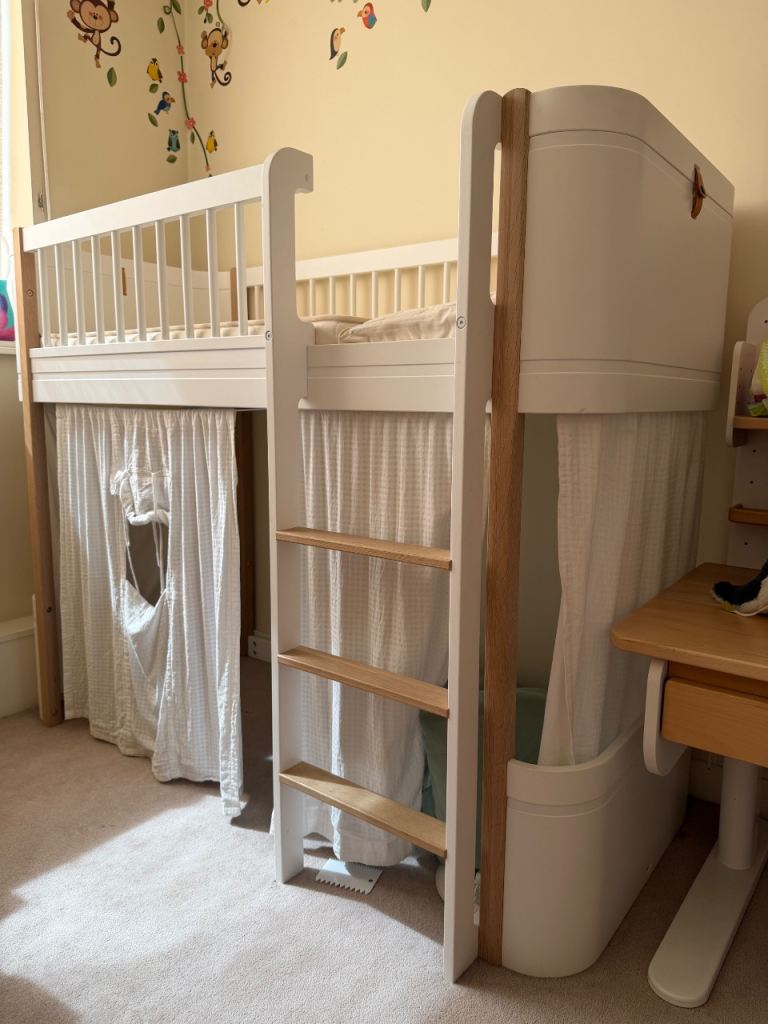 Oliver Furniture Wood Mini Loft Bed with Oliver Furniture Mattress