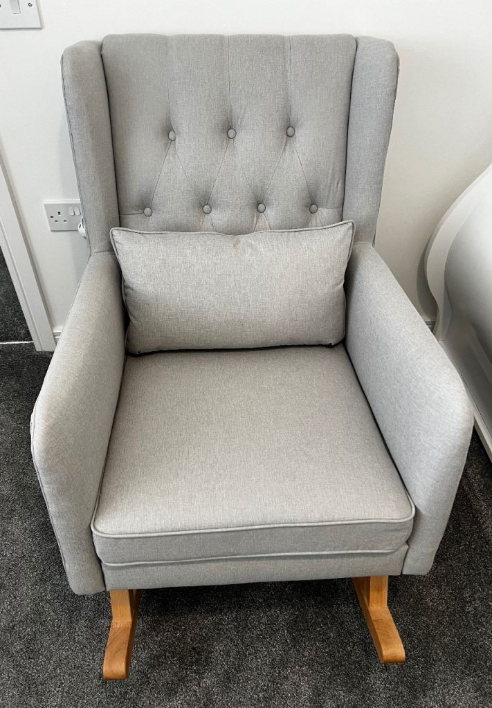 Grey Nursing/Rocking Chair & Footstool