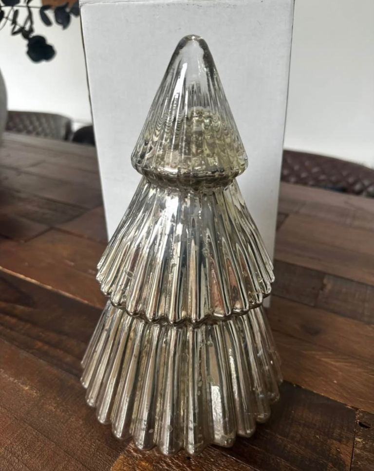 Silver Led Battery Operated Christmas Tree New with Box 29cm