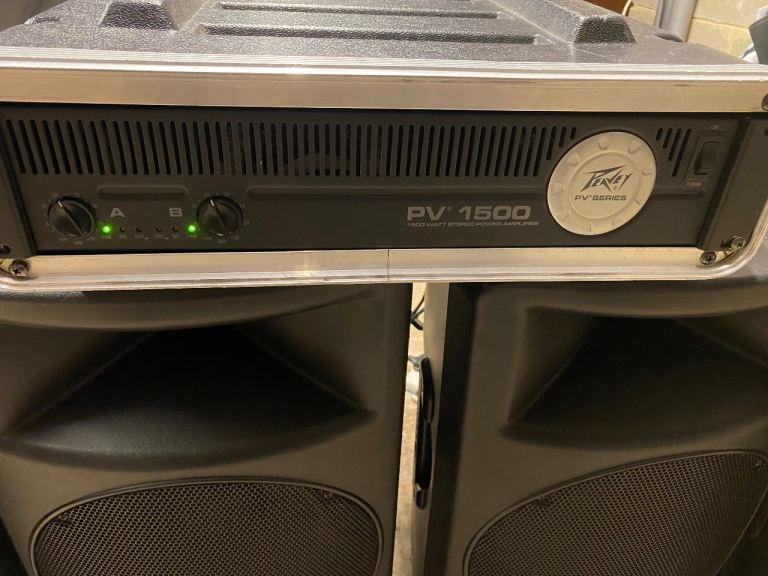 Peavey PV 1500 Power Amplifier with ALTO Speakers