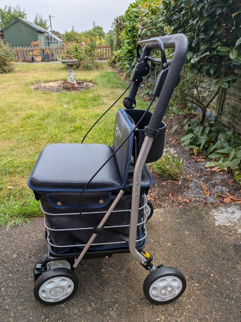 4 Wheel Shopping Trolley With Seat 