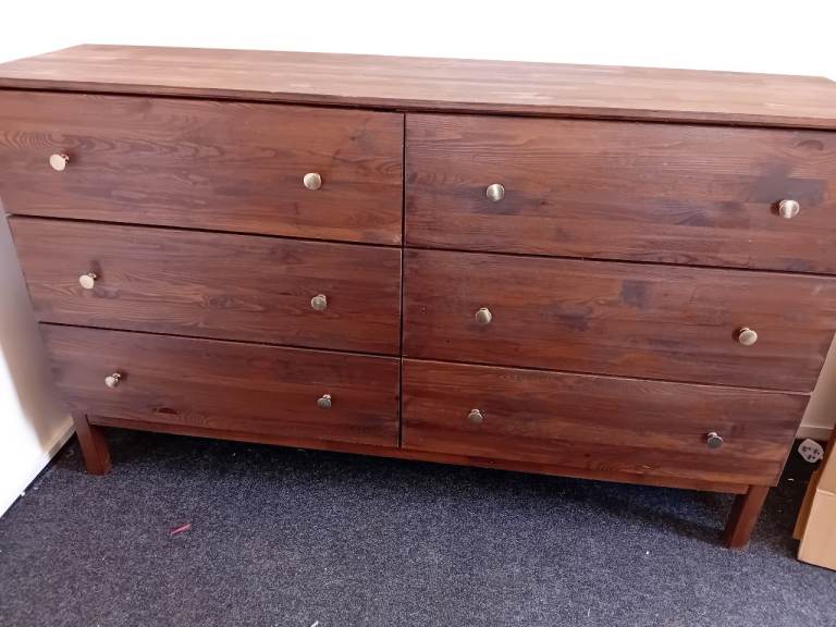 Pine Chest of Drawers with 6 Drawers 