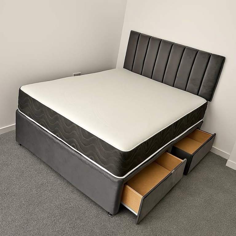 MAX SAVINGS || Divan 4FT Small Double Bed Base With Mattress & Optional Drawers || TODAY DELIVERY