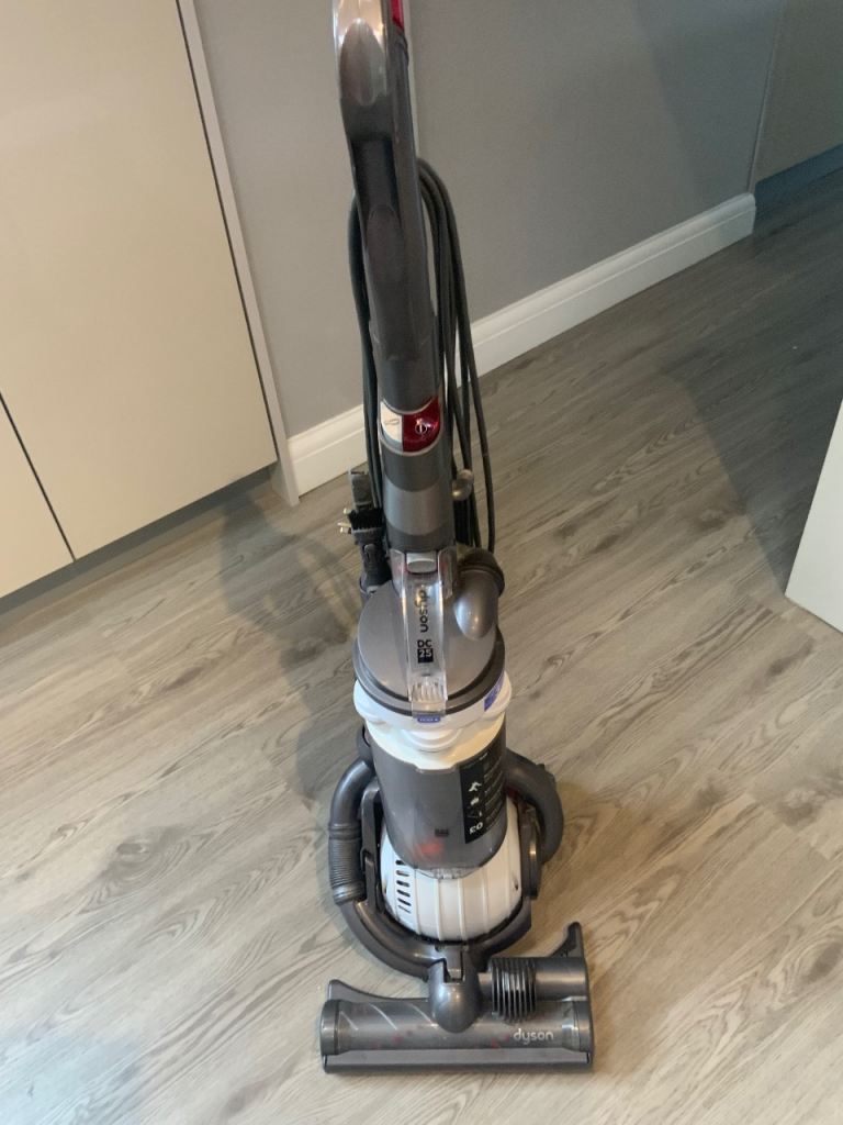 Dyson DC25 Upright Bagless Vacuum Cleaner - white limited edition vac Good Working Condition