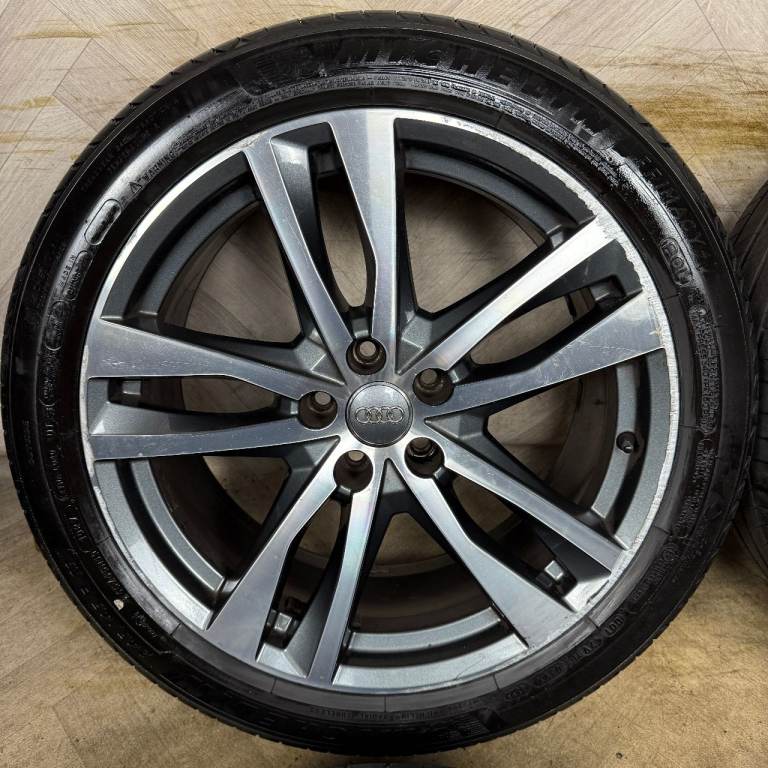 19'' GENUINE AUDI A6 C8 S LINE 5 DOUBLE SPOKE ALLOY WHEELS TYRES ALLOYS