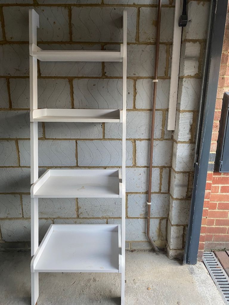 John Lewis White 4 Tier Ladder Bookcase/Bathroom