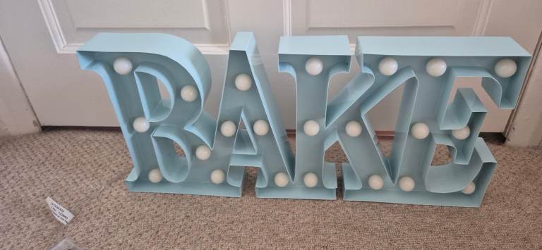 Bake LED Light Up Letters - Good Condition